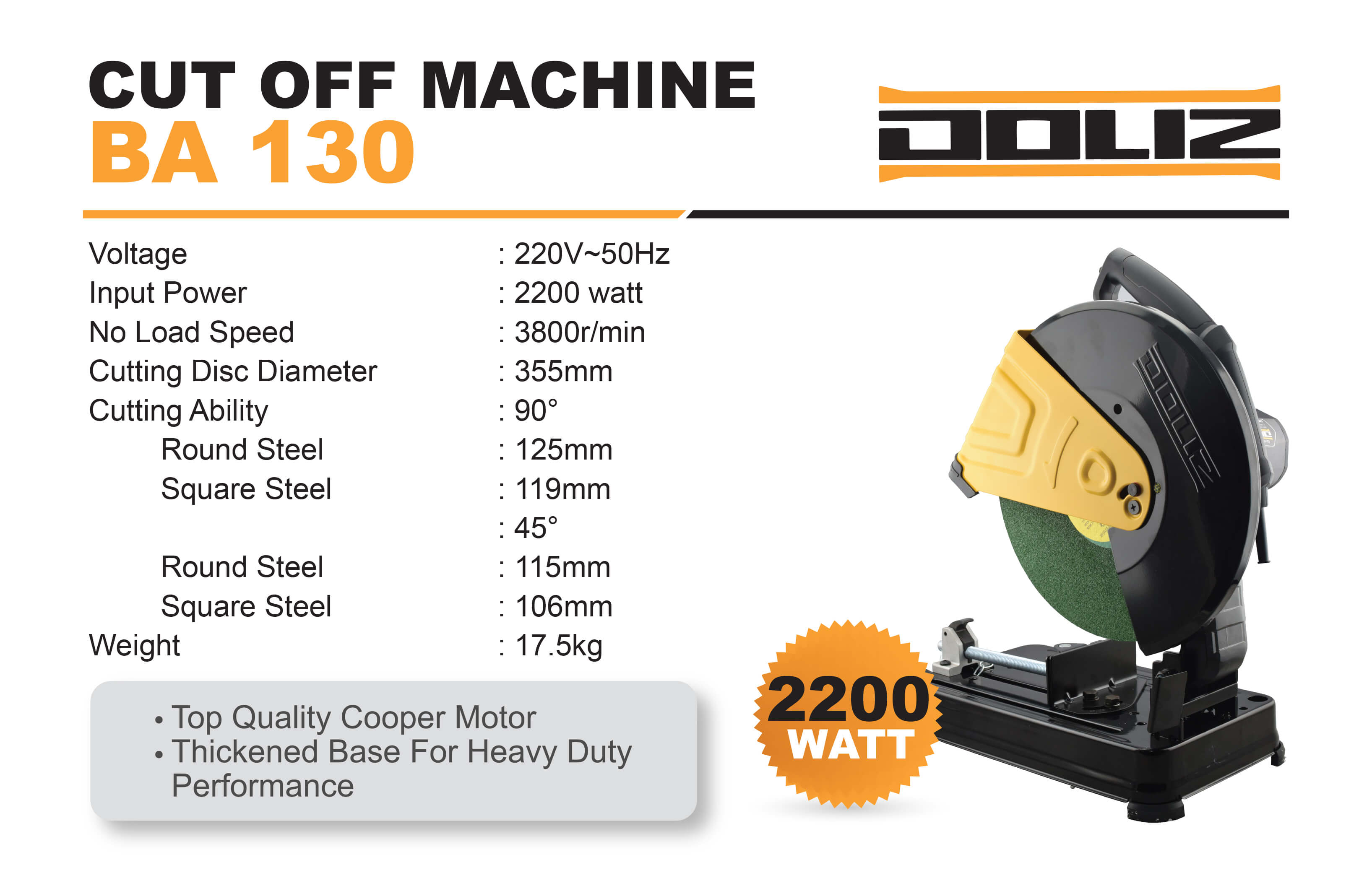 doliz cutting cut off ba 130