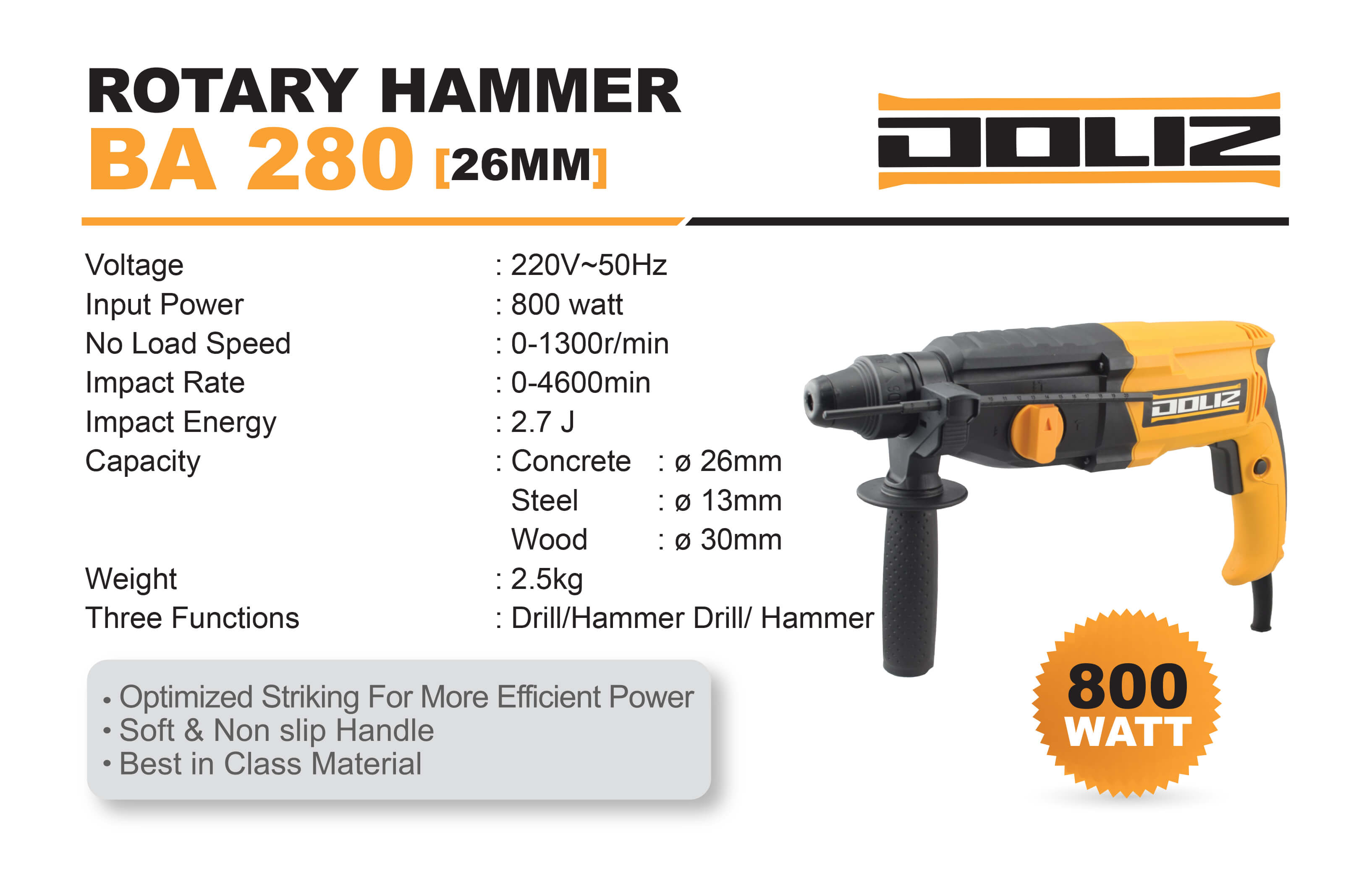 doliz rotary hammer ba 280