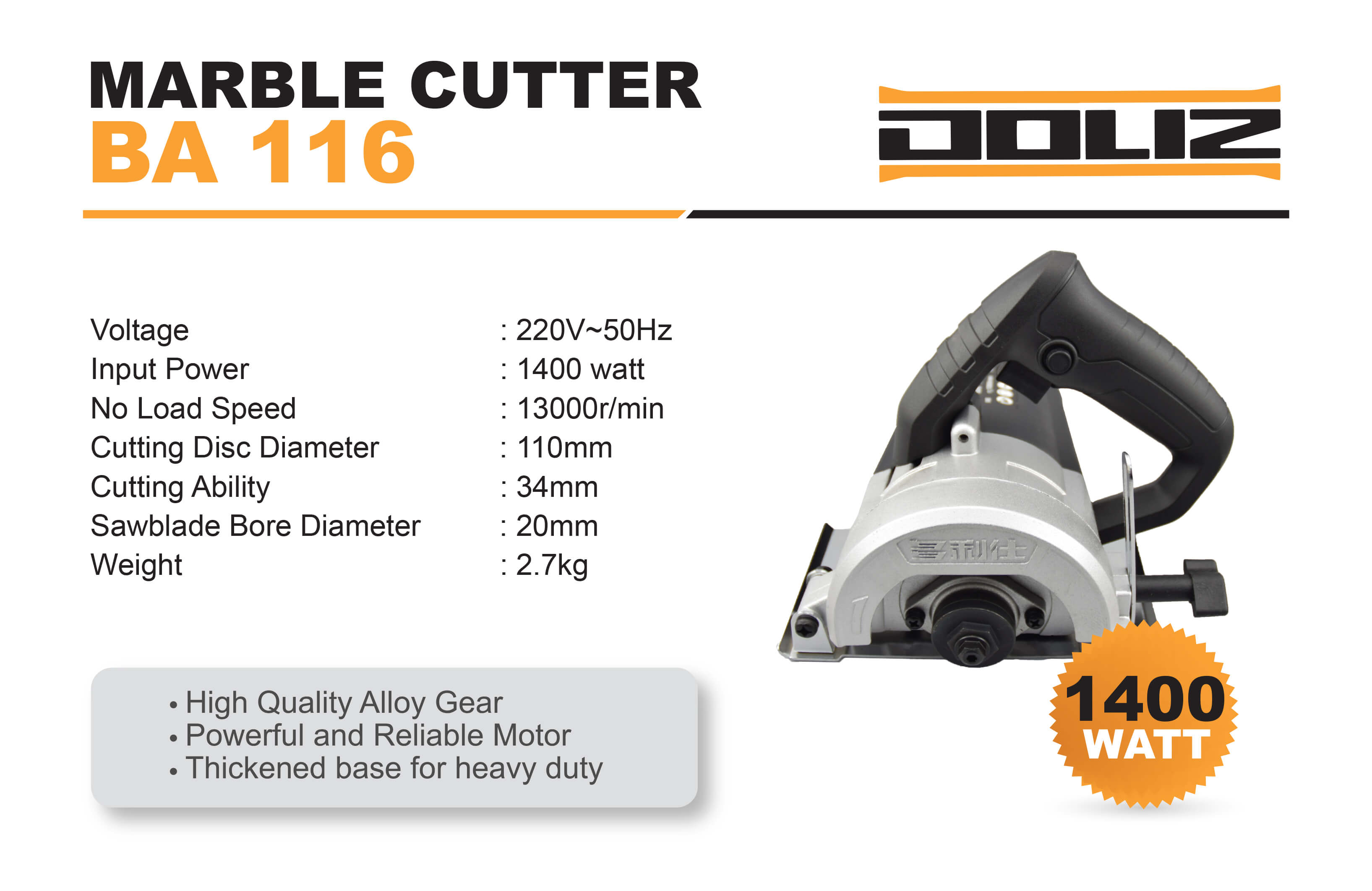 doliz cutting marble cutter ba 116